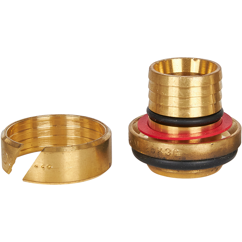 Муфта STOUT соединительная переходная 26x20 для металлопластиковых труб винтовой, SFS-0004-002620