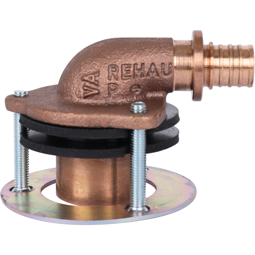 Угольник настенный РЕХАУ RAUTITAN для гипсокартонных плит 16-Rp1/2x28 RX+ для труб из сшитого полиэтилена аксиальный, 14563741001