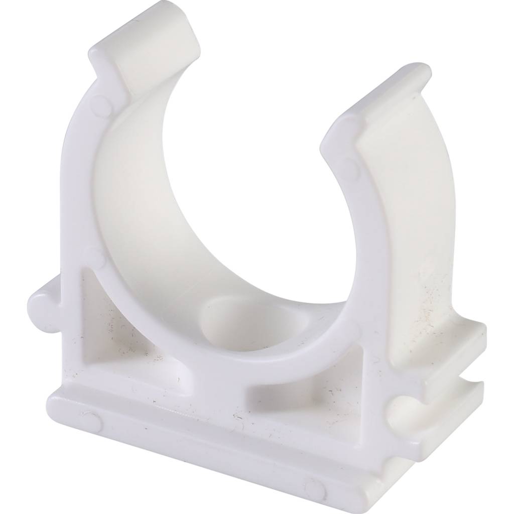 Крепление Политэк d=25 для полипропиленовых труб под сварку (цвет белый)