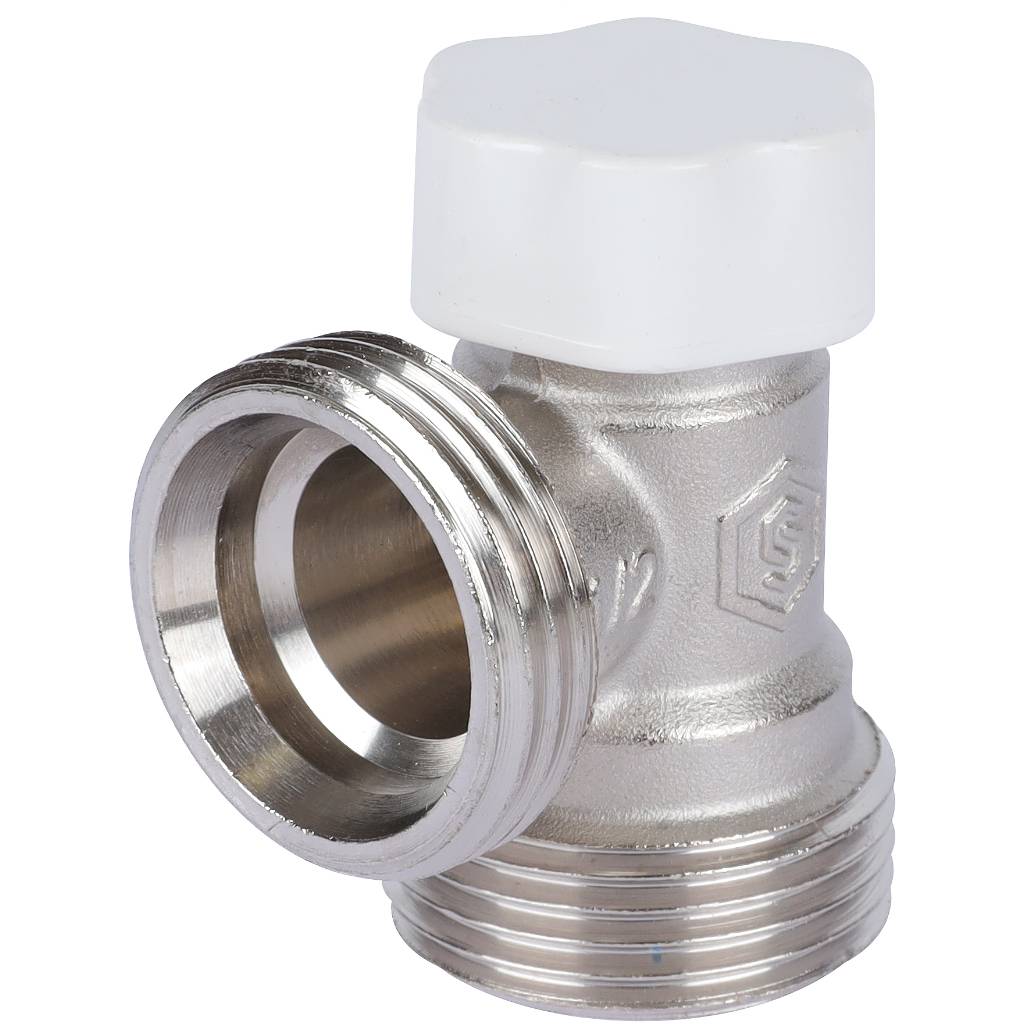 Клапан запорно-балансировочный угловой STOUT SVL 1/2 х 3/4 ЕК, SVL-1166-000015