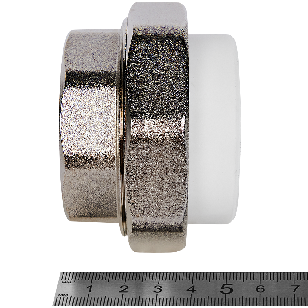 Муфта комбинированная Pro Aqua d=50-2 PP-R разъемная (американка) ВР Белая