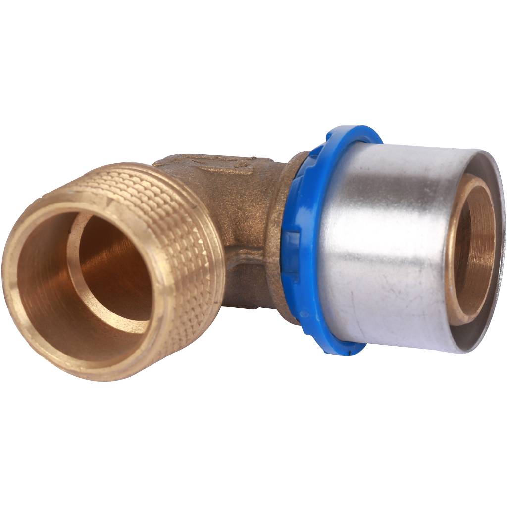 Угольник Prandelli Multyrama 90 с нар.рез.(32х3)х1 профиль H, TH, U для металлопластиковых труб прессовой, 509.05.13.2