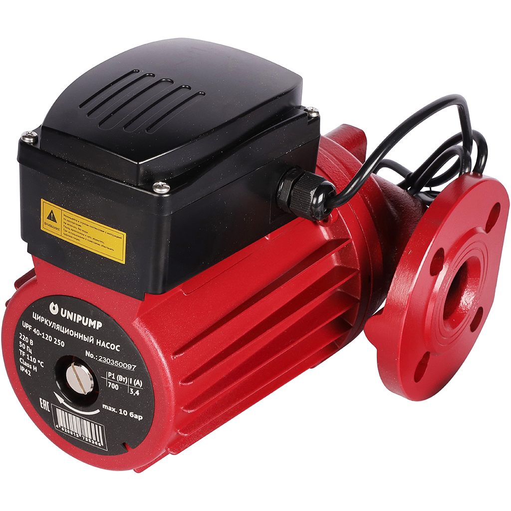 *16515 Unipump Насос циркуляц. (отопл.) UPF 40-120 250 (Фланцевое присоед.DN40, 220 В, Wмакс - 700 Вт, Нmax-12м, Qmax - 12 куб.м/час), 16515
