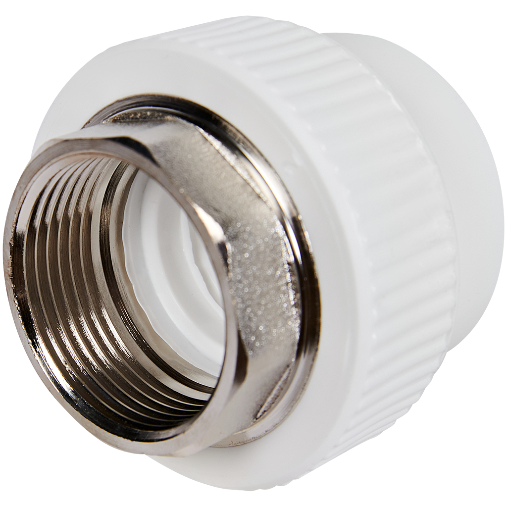 Муфта комбинированная Pro Aqua d= 40-1.1/4 PP-R под ключ ВР Белая