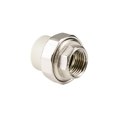 Муфта комбинированная разъемная (Американка) PPR внутренняя резьба 20х 3/4,  серый, RTP