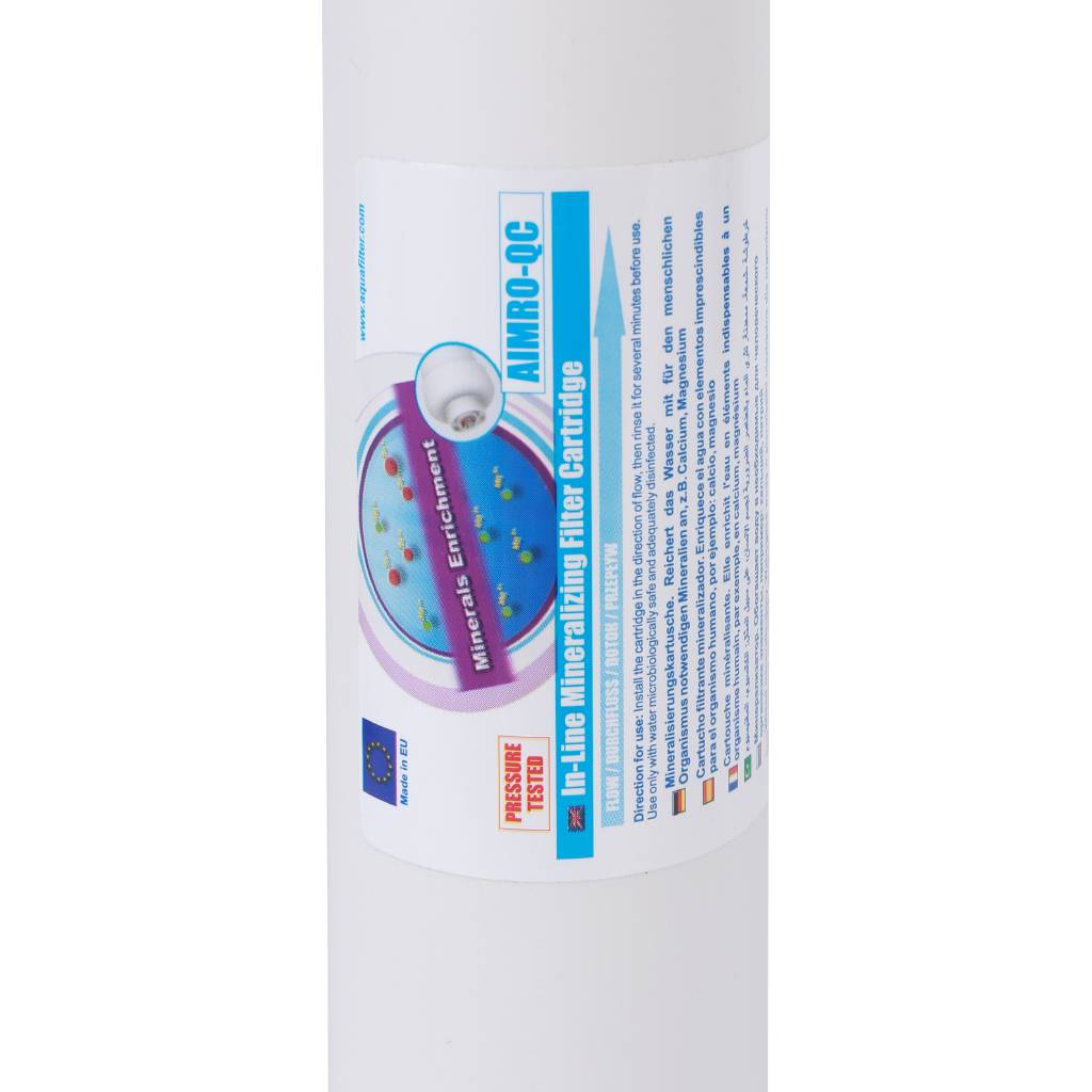 Линейный минерализатор для обратного осмоса AquaFilter (быстроразъёмное соединение John Guest, обогащение микроэлементами: кальций, магний, калий, натрий), AIMRO-QC