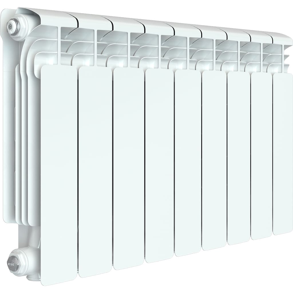 Радиатор алюминиевый RIFAR ALUM VENTIL 350 VR 9 секций нижнее правое подключение (белый RAL 9016), 2RАl35.VR-9