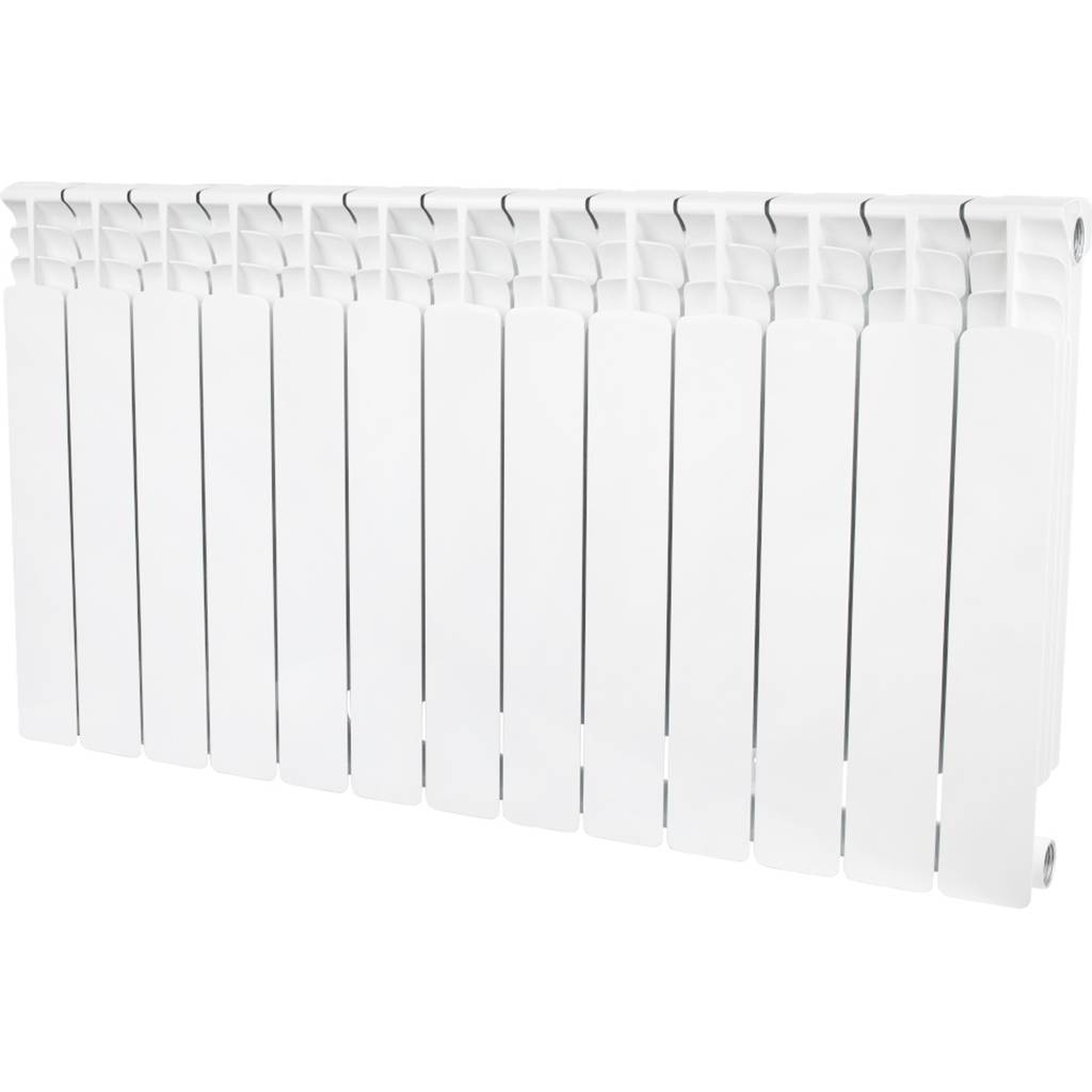 Радиатор биметаллический STOUT Space 500 13 секций боковое подключение RAL9016, SRB-0310-050013