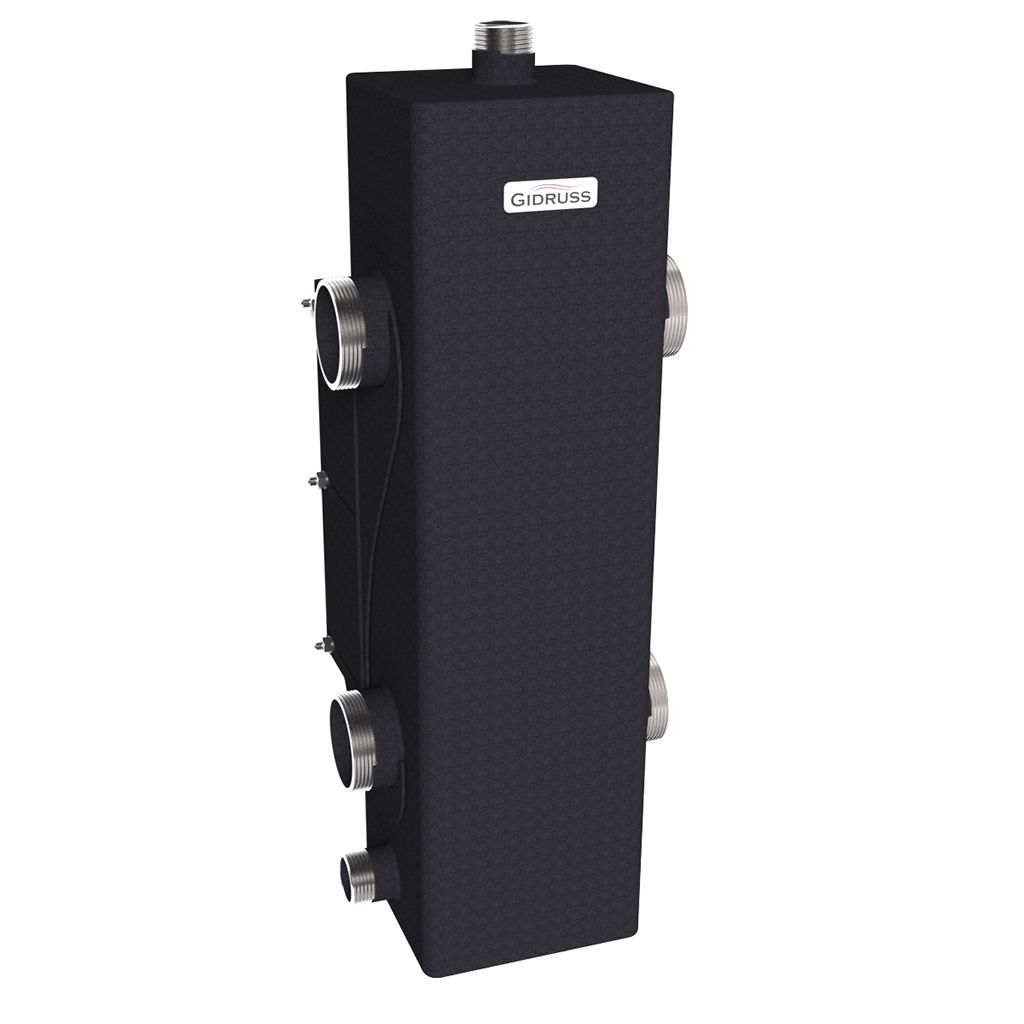 Гидравлический разделитель GIDRUSS GR-250-50 250 кВт, G 2 , сталь. Монтажный к-т K.GR-250, 11 00250 18