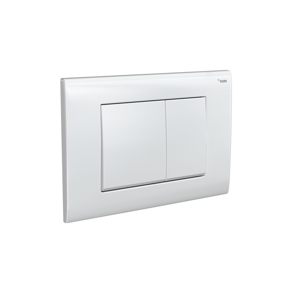 Панель смыва РЕХАУ NOVA QUAD 001 с прямоугольными клавишами, пластик, белый, глянцевый, 19102011001