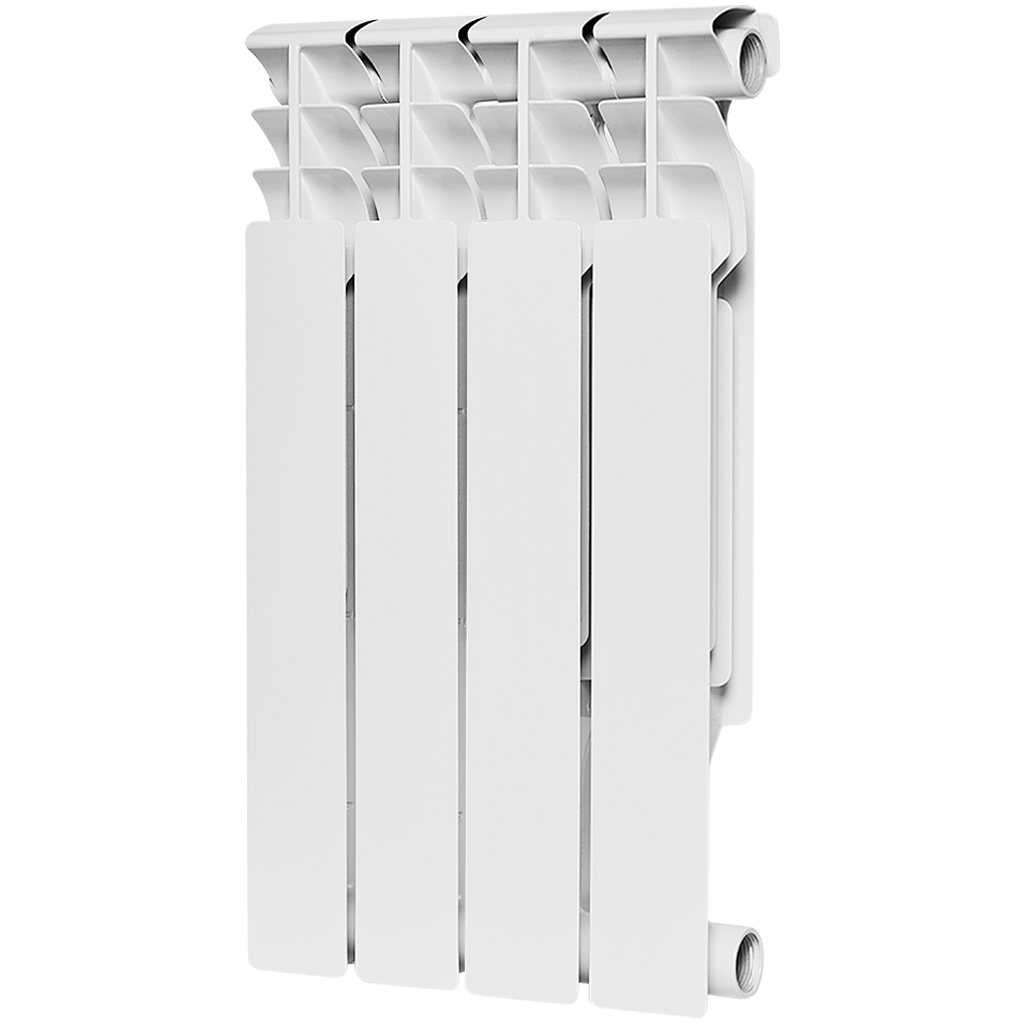 Радиатор биметаллический ROMMER Plus BM 500 4 секций боковое подключение (RAL9016), RBM-3210-050004