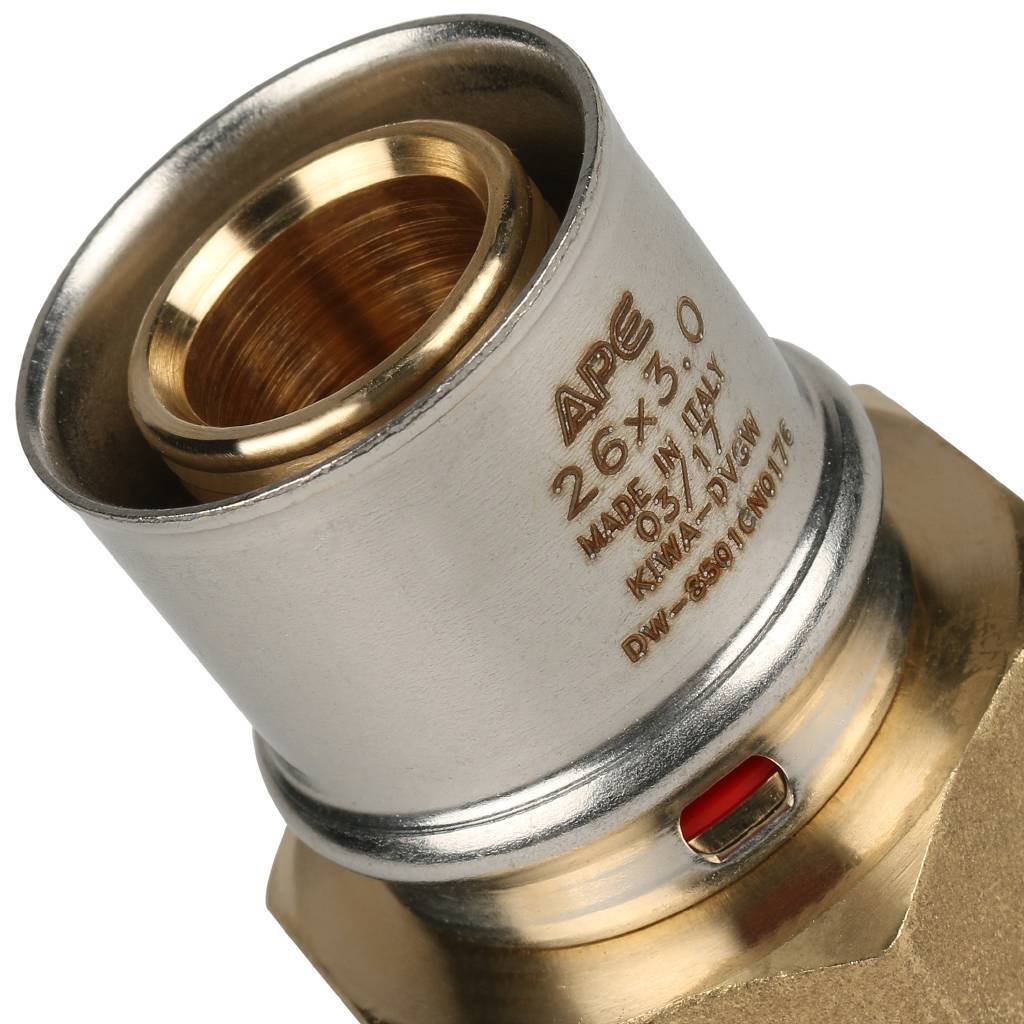 Переходник STOUT с внутренней резьбой 1 х26 для металлопластиковых труб прессовой, SFP-0002-000126