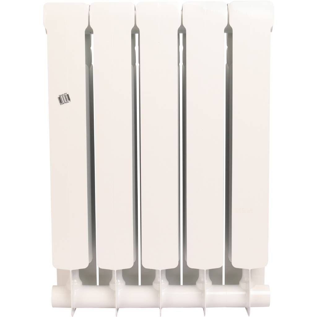 Радиатор биметаллический STOUT Space 500 5 секций боковое подключение RAL9016