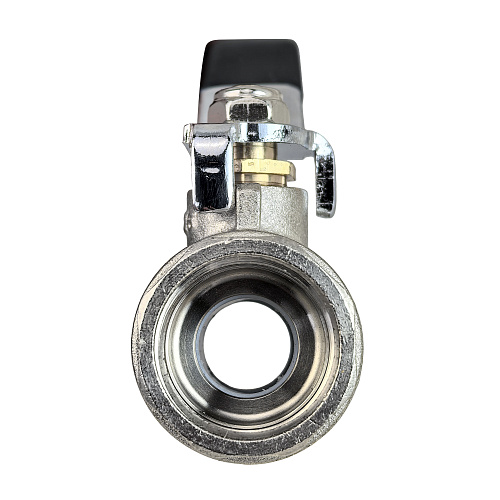 Кран шаровой ГОСТ ручка рычаг, латунь, внутренняя/внутренняя резьба 1,PN40 никель, RTP