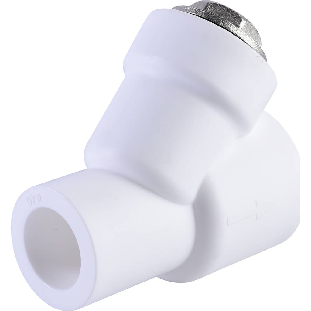 Фильтр Политэк d=40 для полипропиленовых труб под сварку (ВН-НР) (цвет белый), 9100314001