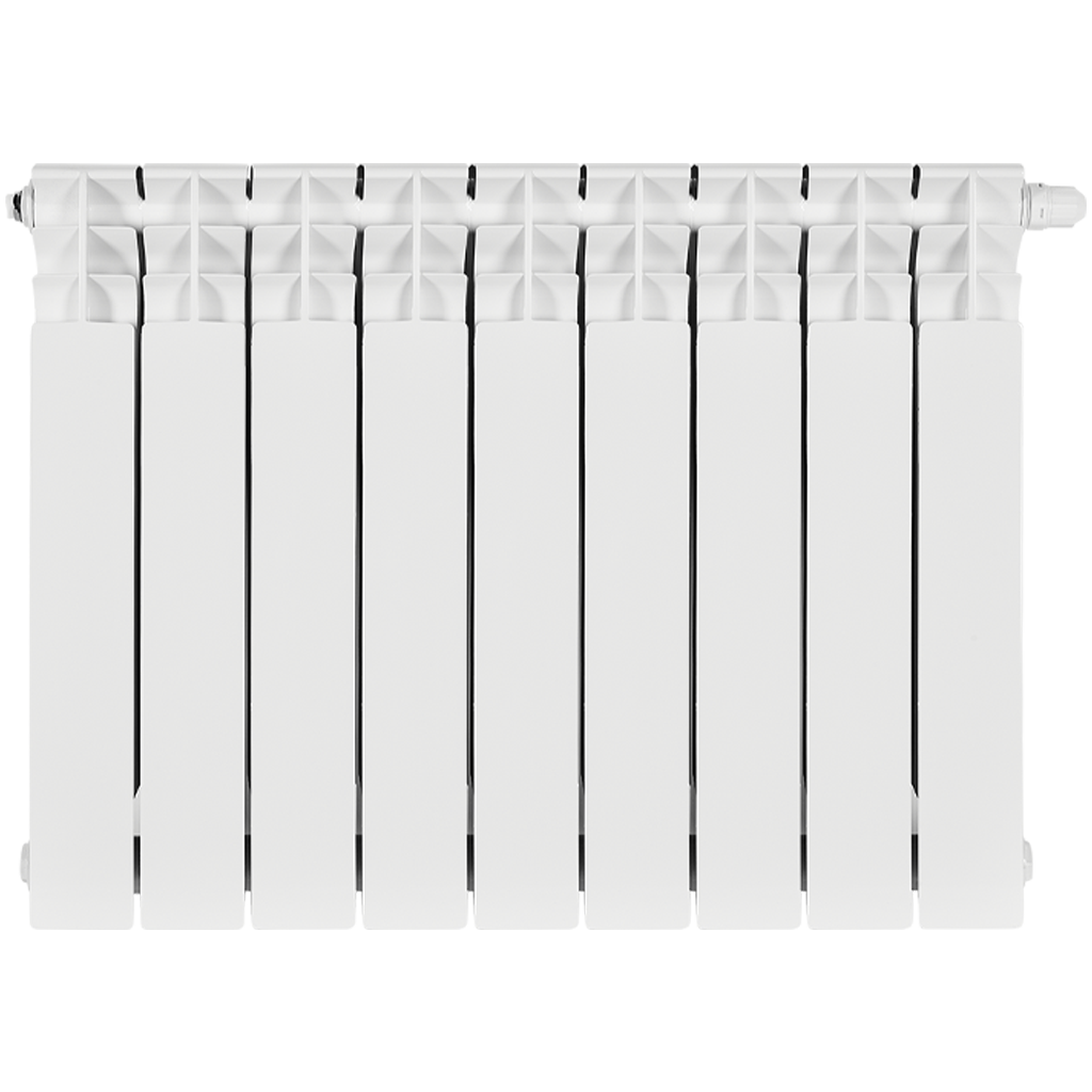 Радиатор биметаллический STOUT TITAN VENTIL 500 9 секций нижнее правое подключение, SRB-3320-050009