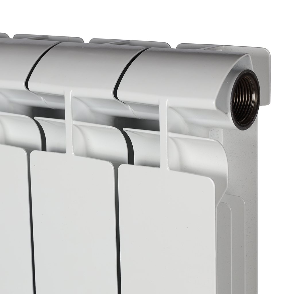Радиатор биметаллический STOUT ALPHA 500 12 секций боковое подключение (белый RAL 9016), SRB-2310-050012