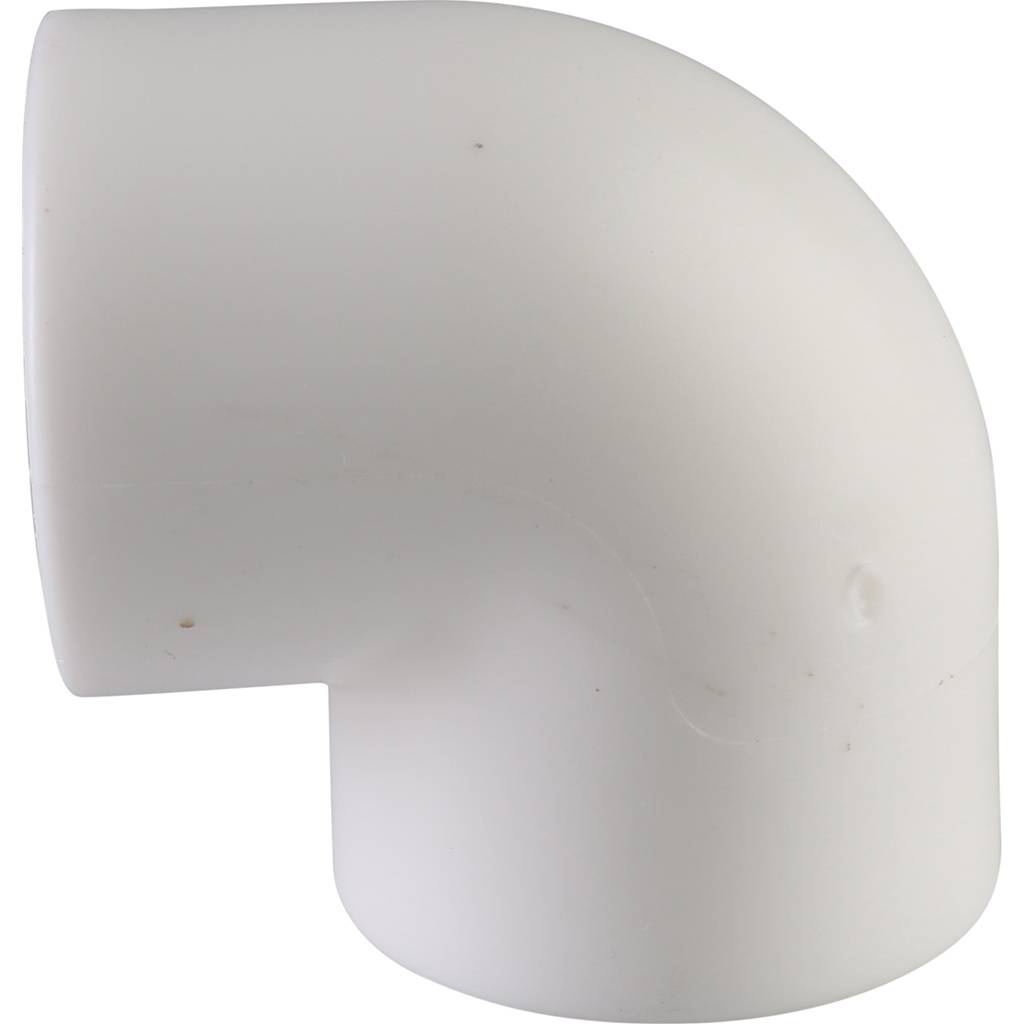 Угольник Политэк d=25 90* для полипропиленовых труб под сварку (цвет белый), 9000000325