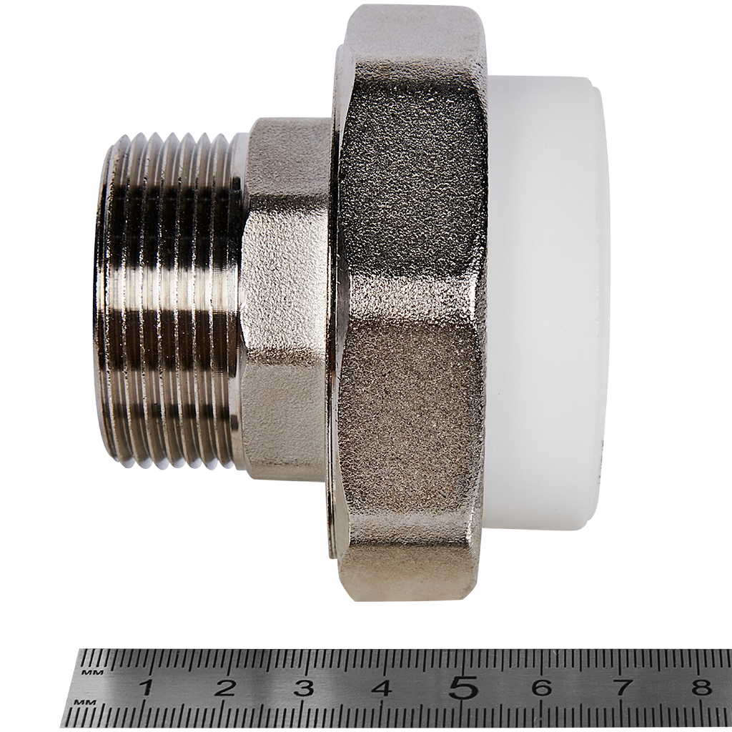 Муфта комбинированная Pro Aqua d=50-1.1/2 PP-R разъемная (американка) НР Белая