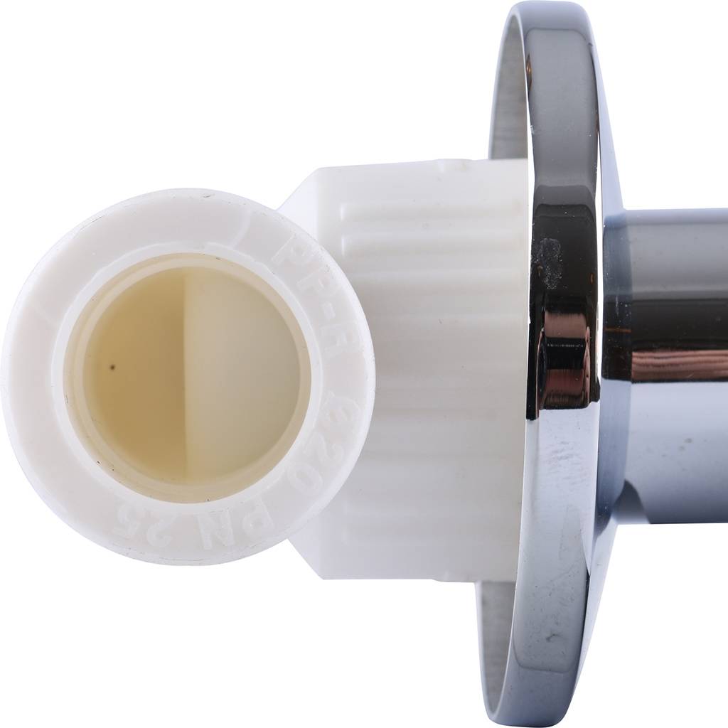 Вентиль Kalde c хромированной удлиненной ручкой под штукатурку (d=20), 3242-vlk-200000