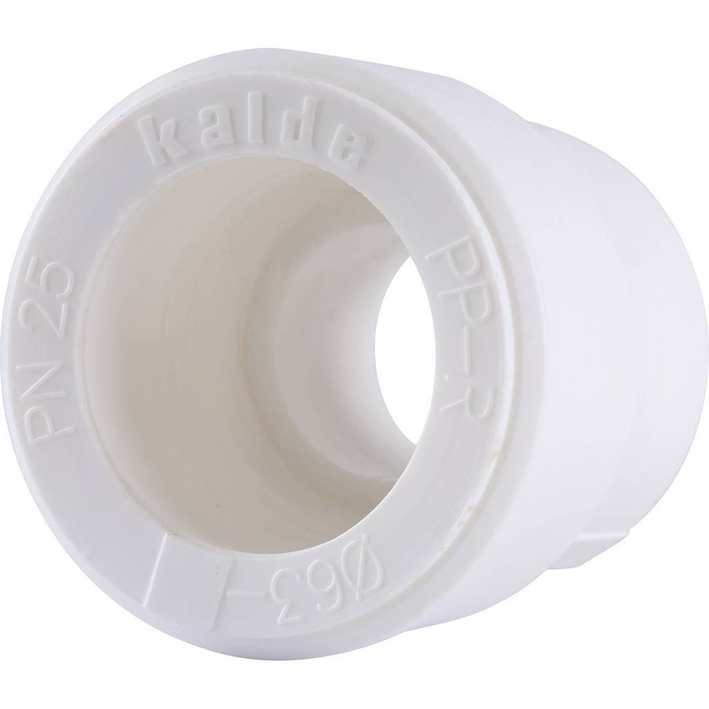 Муфта переходная Kalde 63x32 для полипропиленовых труб под сварку (цвет белый)