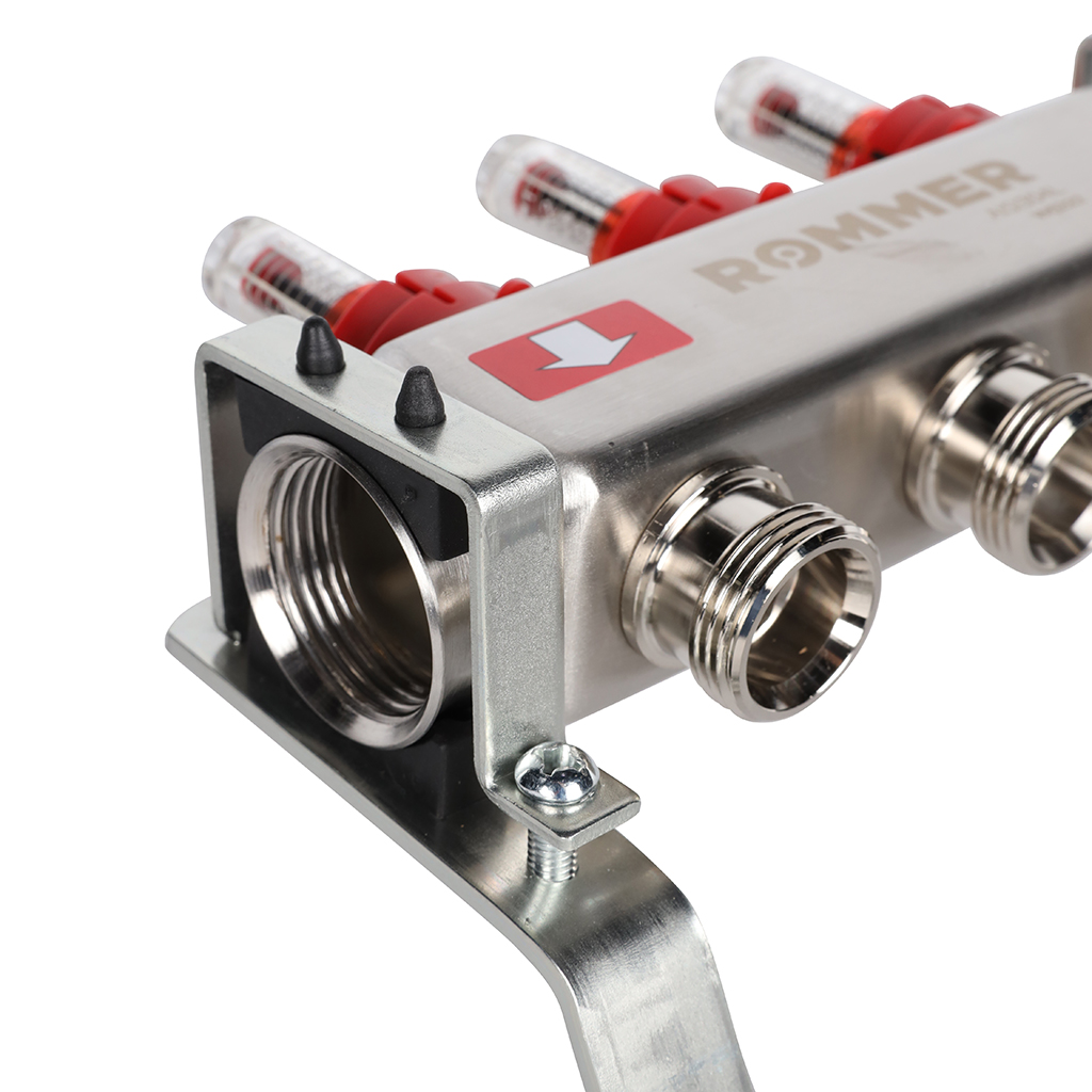 Коллектор из нержавеющей стали с расходомерами ROMMER 3  выхода