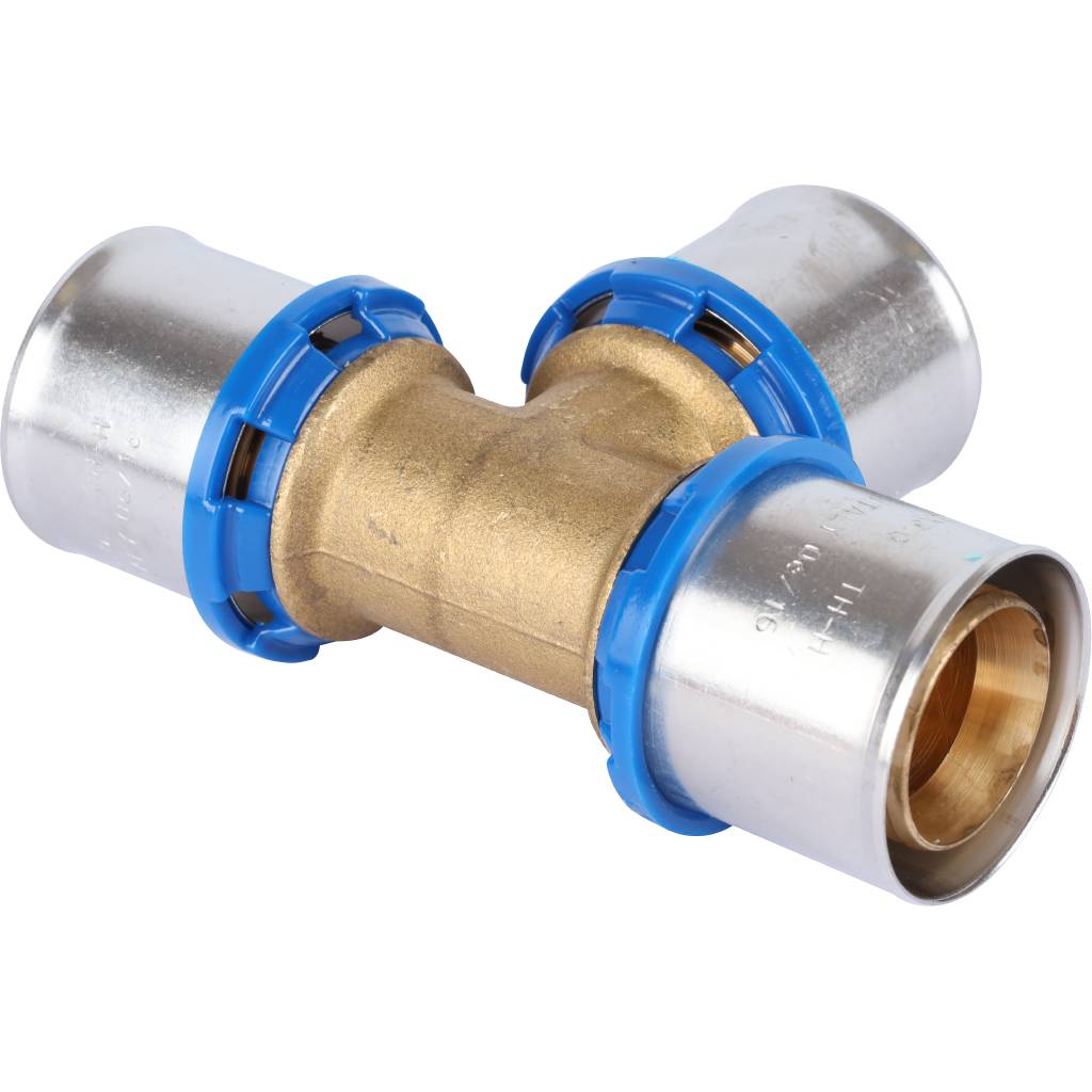 Тройник равнопроходный APE 32х32х32 для металлопластиковых труб прессовой, ARL2200444