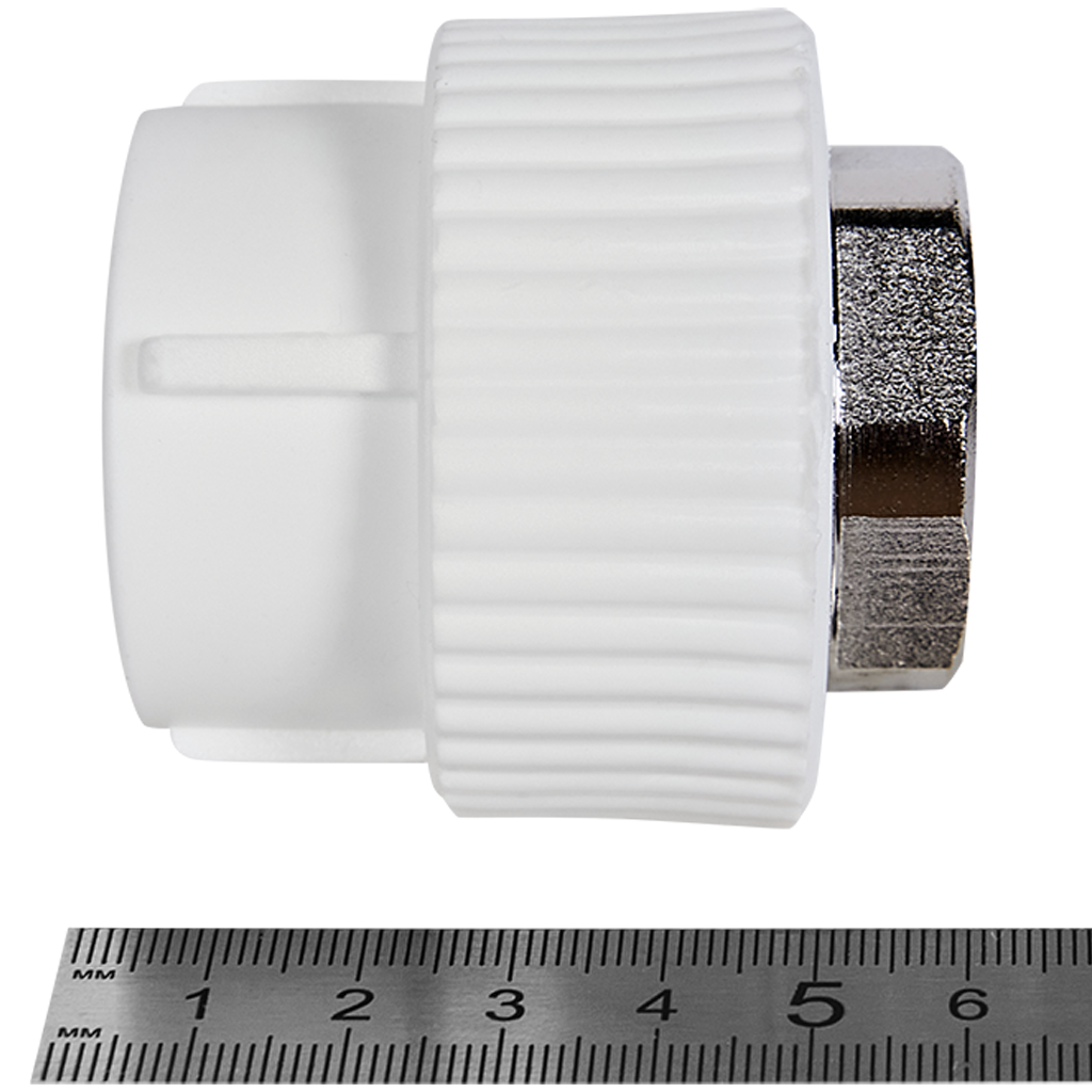 Муфта комбинированная Pro Aqua d= 32-1 PP-R под ключ ВР Белая