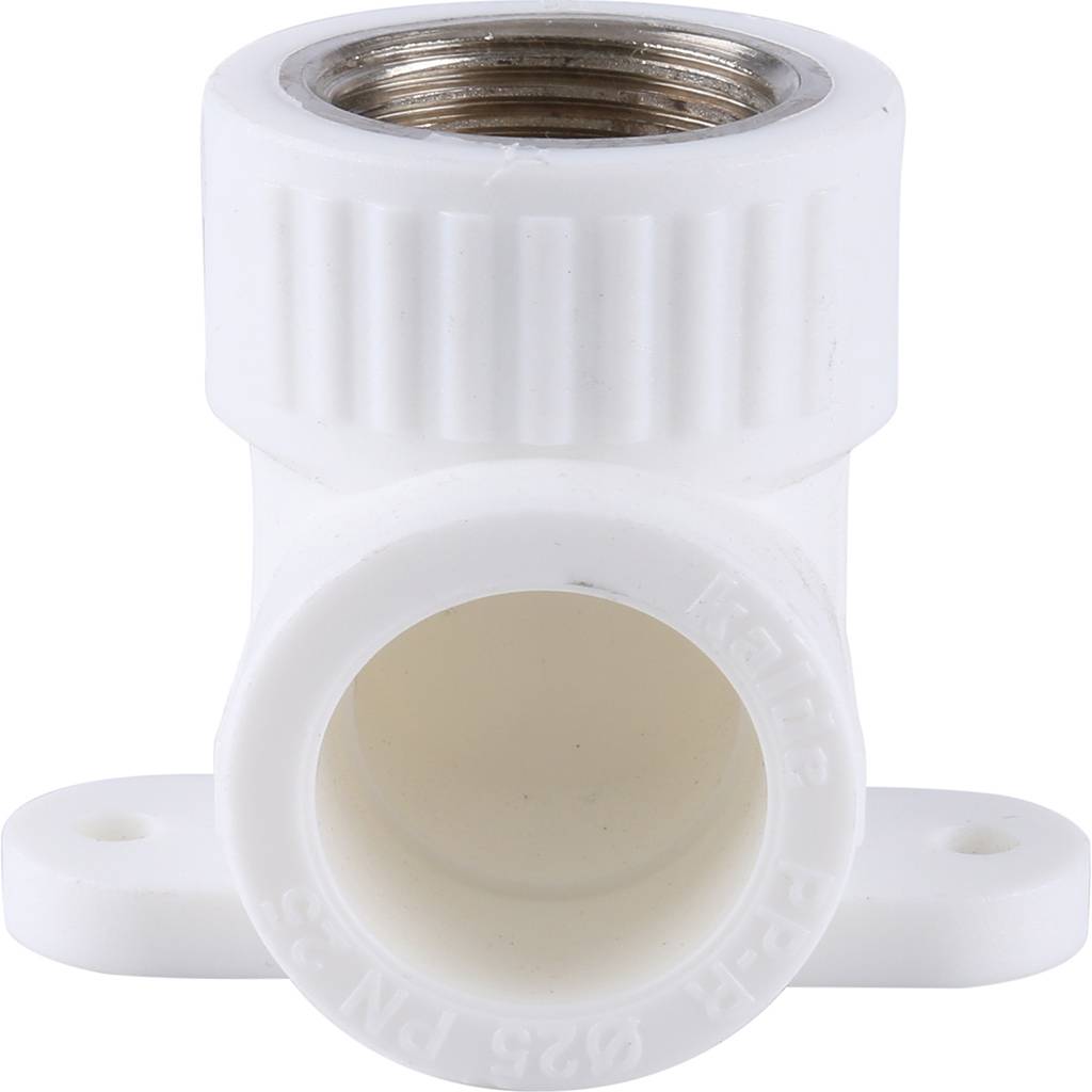 Угольник Kalde с креплением для полипропиленовых труб (внутр. резьба, 25x3/4 ), 3222-bat-250c01