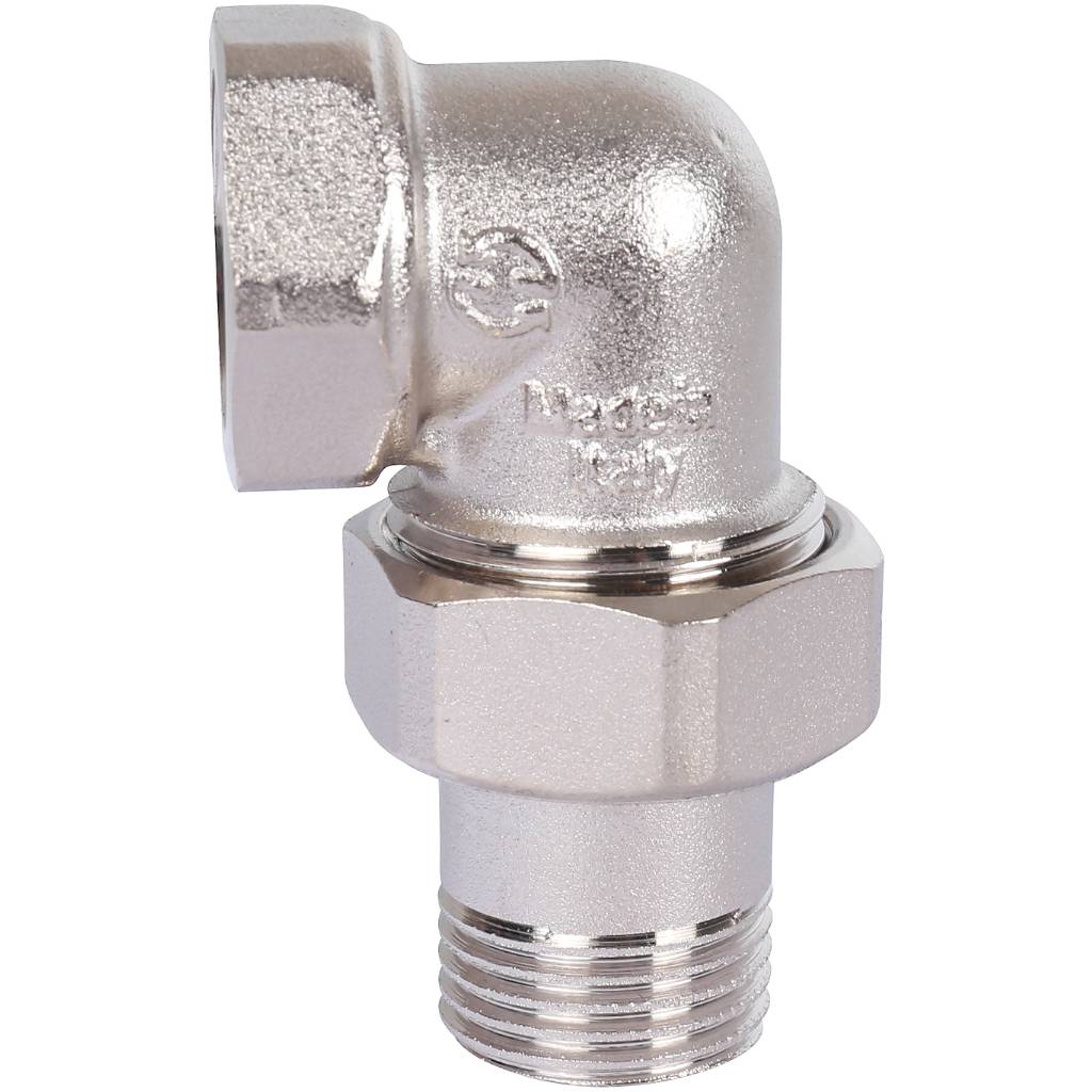 Разъемное угловое соединение STOUT американка ВН, никелированное 1/2, SFT-0059-000012