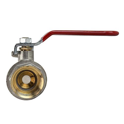 Кран шаровой ручка рычаг, латунь, внутренняя/внутренняя резьба  3/4,PN40 еврослот, никель, РТП