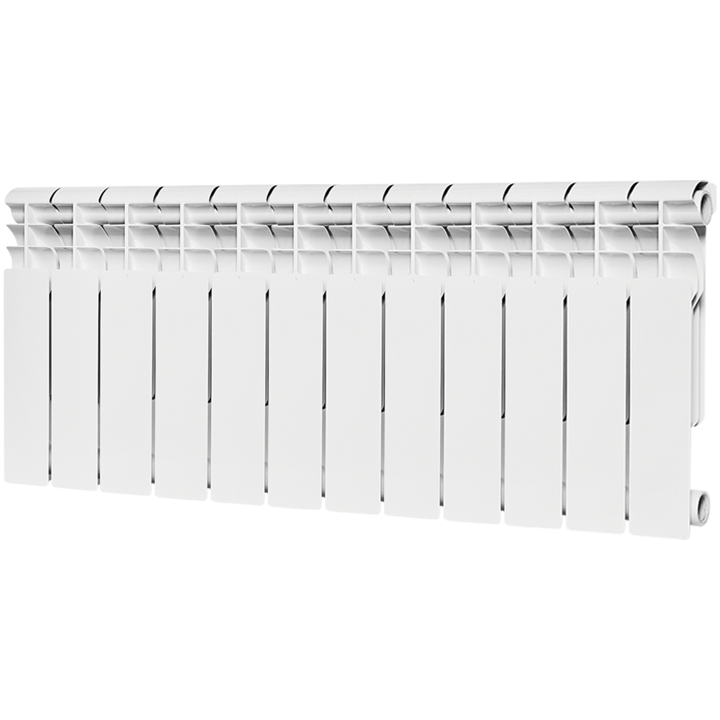 Радиатор биметаллический ROMMER Profi BM 350 12 секций боковое подключение (BI350-80-80-130) (RAL9016)