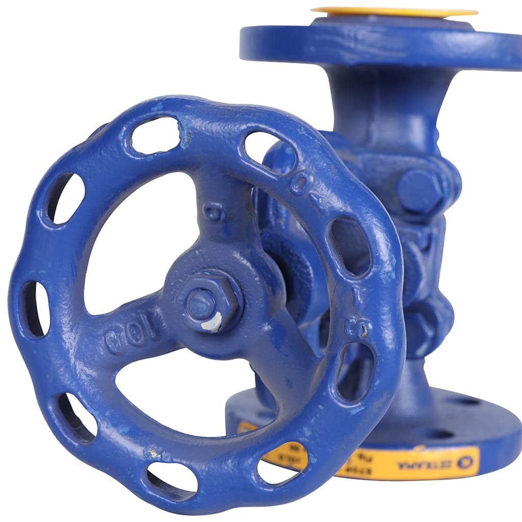 Клапан запорный ZETKAMA 215A Ду20 Ру16 фланцевый из чугуна, 215A020C00