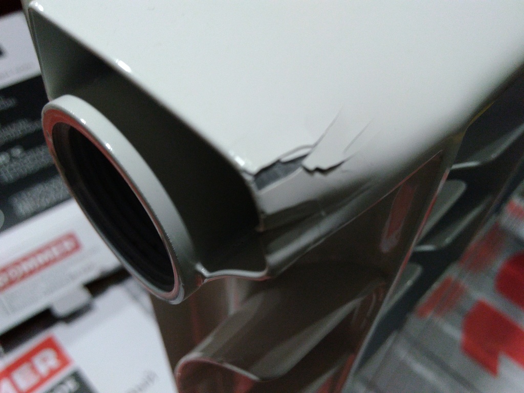 Уцененный товар (повреждение крайней секции): Радиатор биметаллический ROMMER Optima BM 500 8 секций боковое подключение (RAL9016)