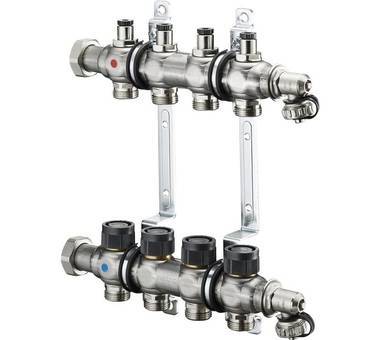 Группа коллекторная Oventrop Multidis SF со встроенными регулирующими вставками на 2 контура, 1405552