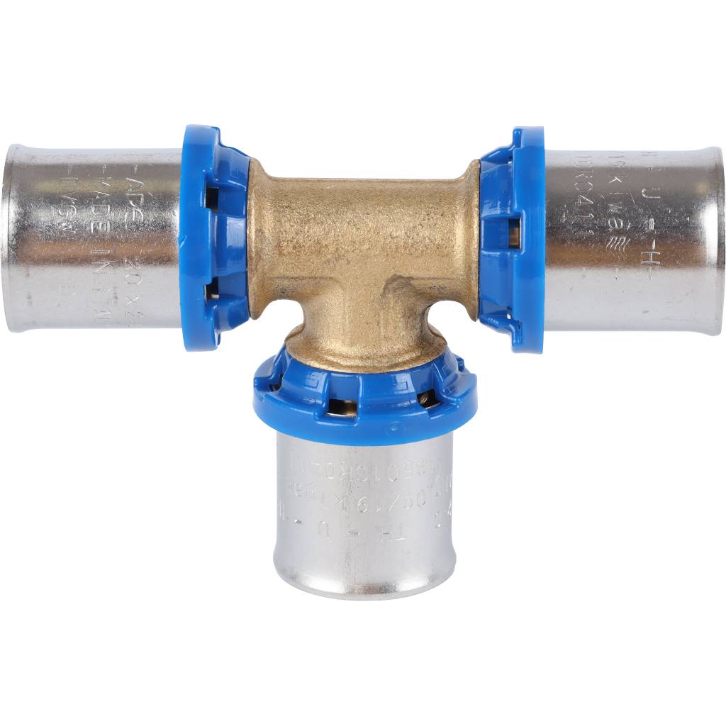 Тройник равнопроходный APE 20х20х20 для металлопластиковых труб прессовой, ARL2200222