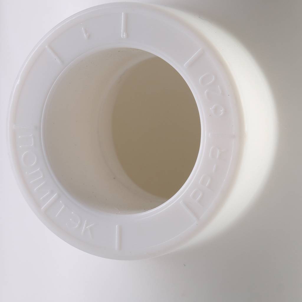 Тройник переходной Политэк 50х20х50 для полипропиленовых труб под сварку (цвет белый), 9300502050