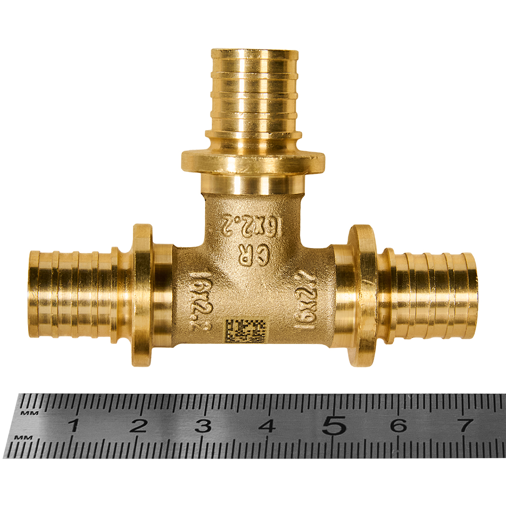 Тройник РЕХАУ равнопроходный 16-16-16 MX для труб из сшитого полиэтилена аксиальный, 11080311001