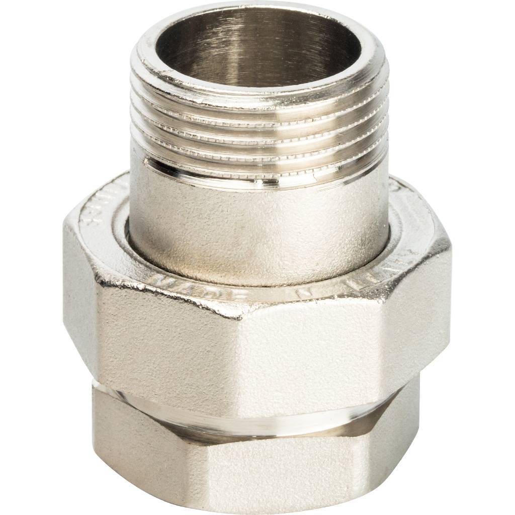 Разъемное соединение STOUT американка ВН никелированное, уплотнение под гайкой 1 o-ring кольцо, SFT-0041-000001