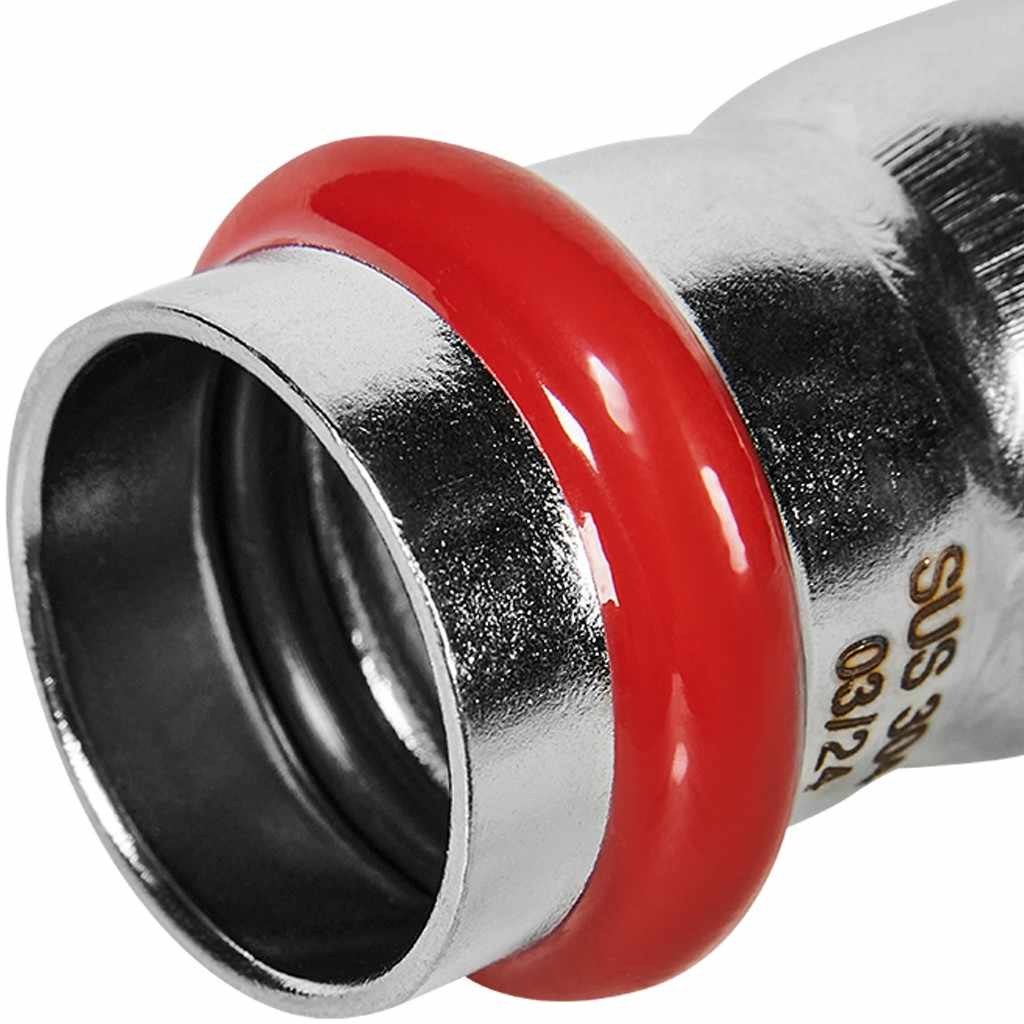 Муфта ROMMER переходная НПр-ВПр, 28х22, из нержавеющей стали прессовой, RSS-1020-002822