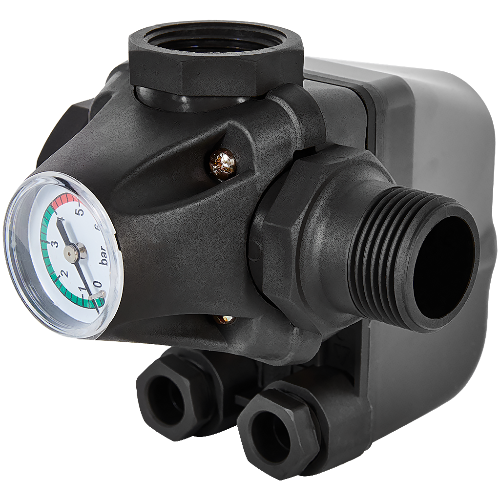 Реле давления для водоснабжения ROMMER KRS-7 со встроенным манометром