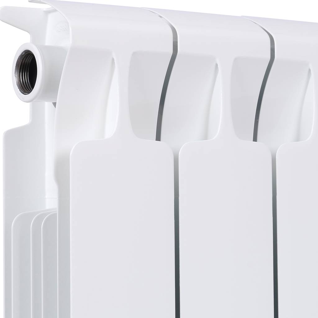 Радиатор биметаллический RIFAR MONOLIT 350 8 секций боковое подключение (белый RAL 9016), 3RM35-8