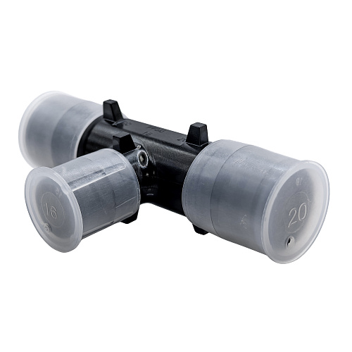 Тройник переходной радиальный PPSU 20x16x20, черный,RTP