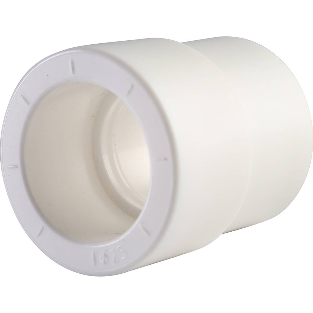 Муфта переходная внутр./наруж. Политэк 32х25 для полипропиленовых труб под сварку (цвет белый), 9200003225