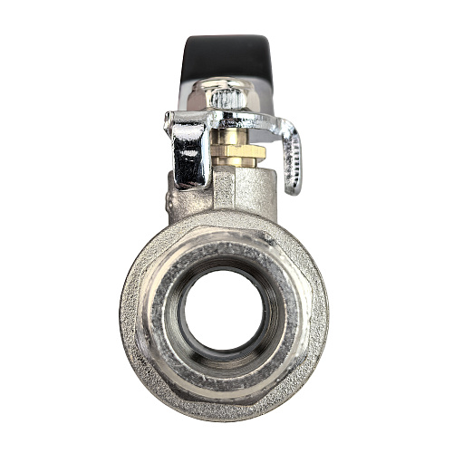 Кран шаровой ГОСТ ручка рычаг, латунь, внутренняя/наружная резьба  1/2,PN40 никель, RTP