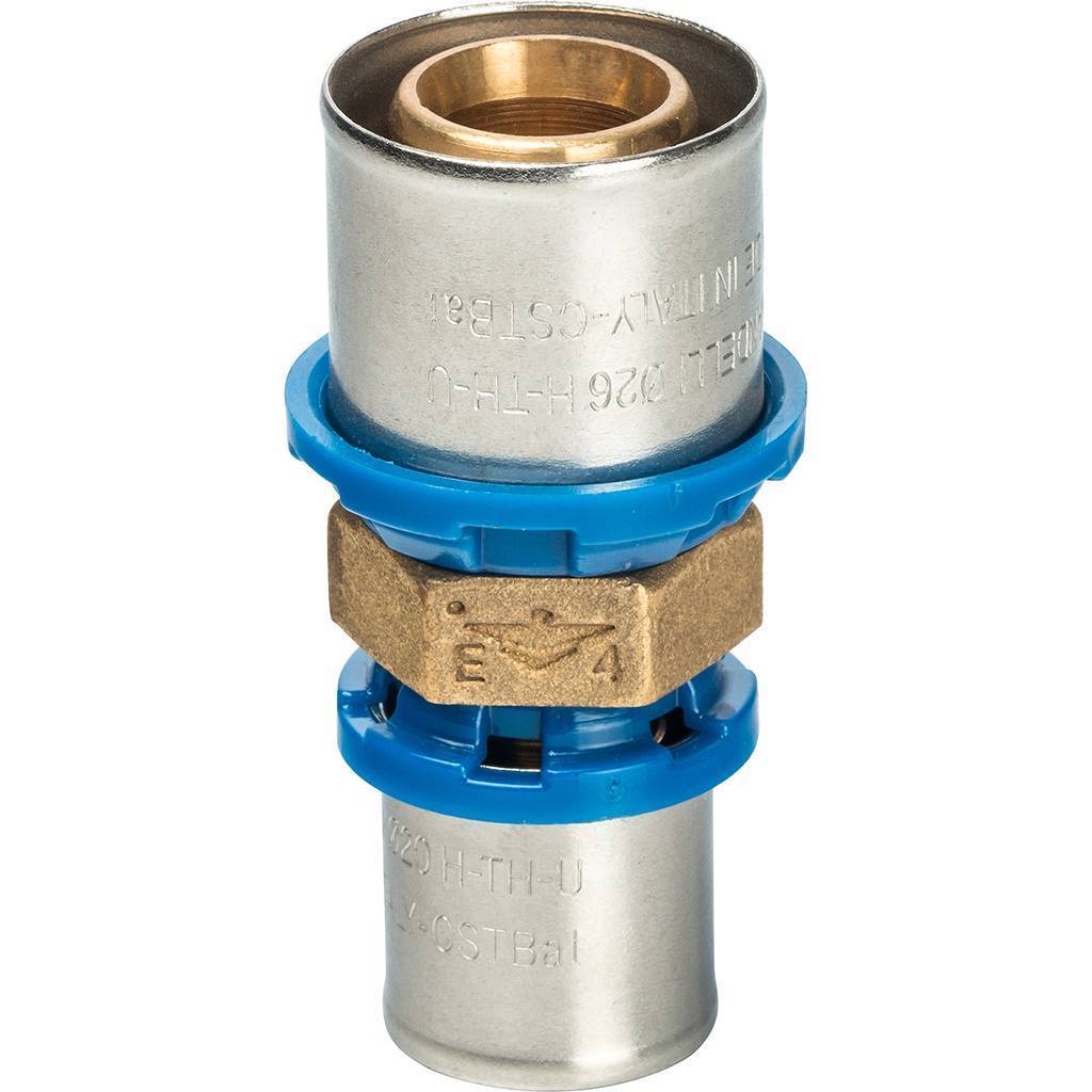 Муфта переходная Prandelli Multyrama 26.3х20,2 профиль H,TH,U для металлопластиковых труб прессовой, 509.11.06.4