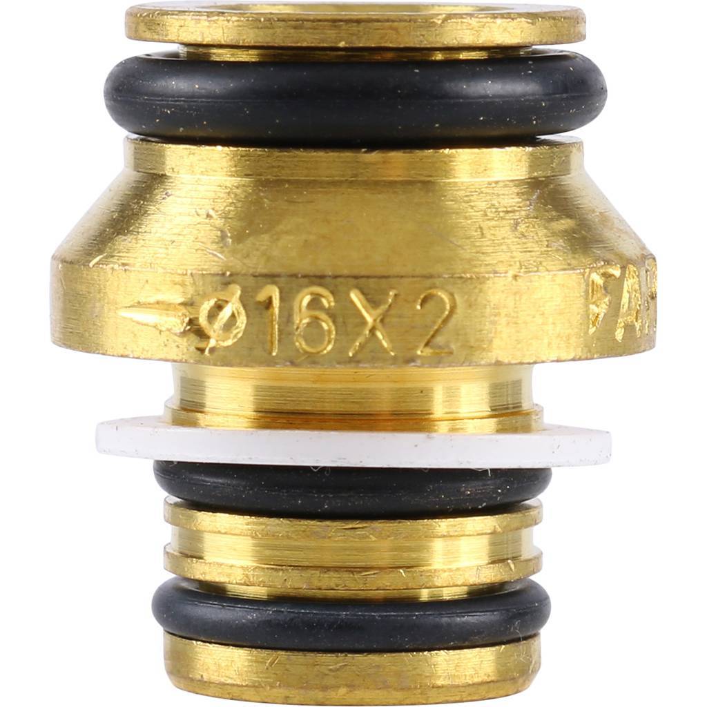 Концовка для металлопластиковых труб FAR 16х2, с накидной гайкой 1/2, FC 6076 58802