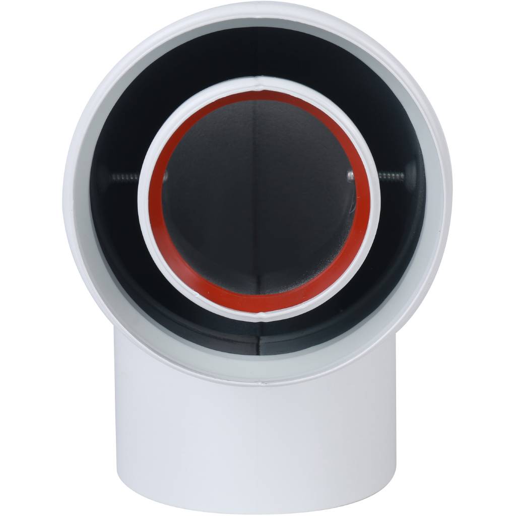 Отвод Baxi KHG (New) DN 60/100 коаксиальный 90 (трубопровод), без муфты, KHG71410151-