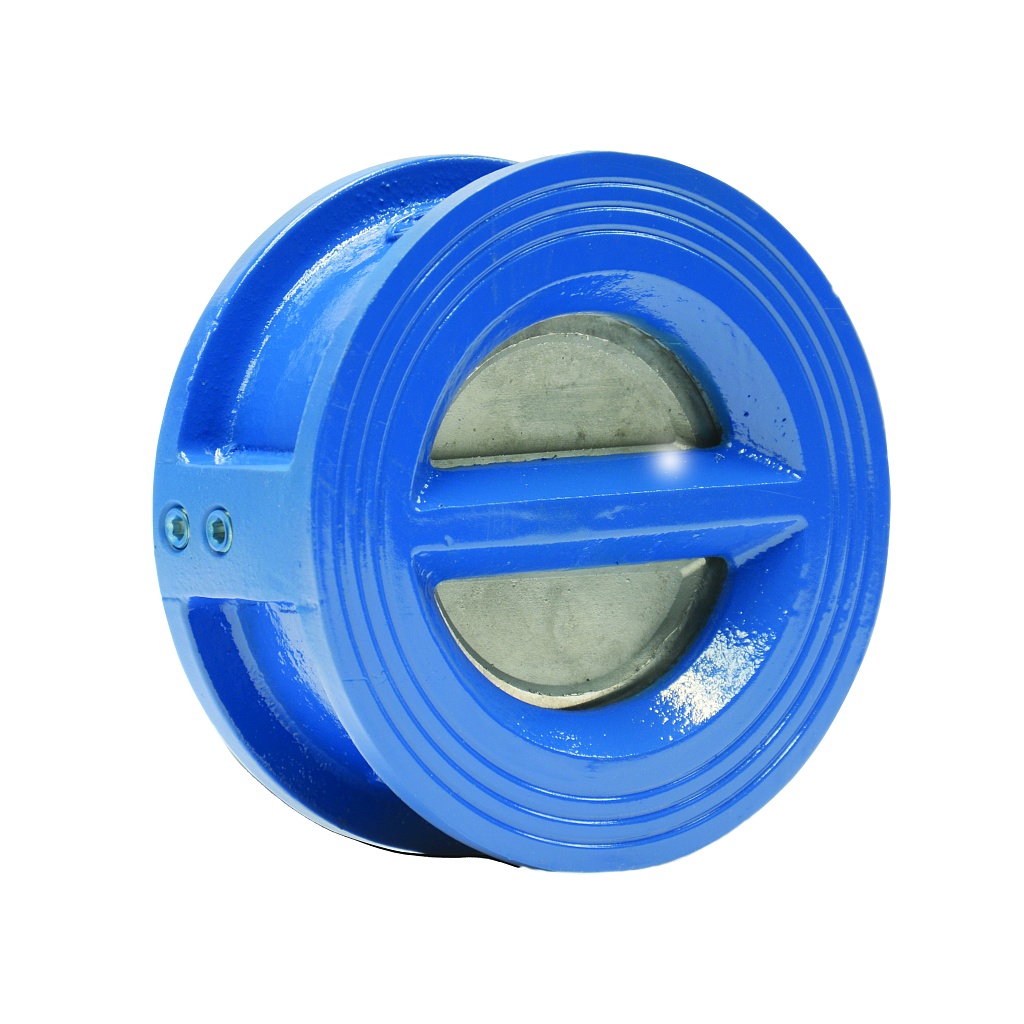 Клапан обратный двухстворчатый межфланцевый FAF Valve 2350 Ду 300, Ру 16 чугунный со створкой из нерж. стали и уплотнением EPDM, 2350300