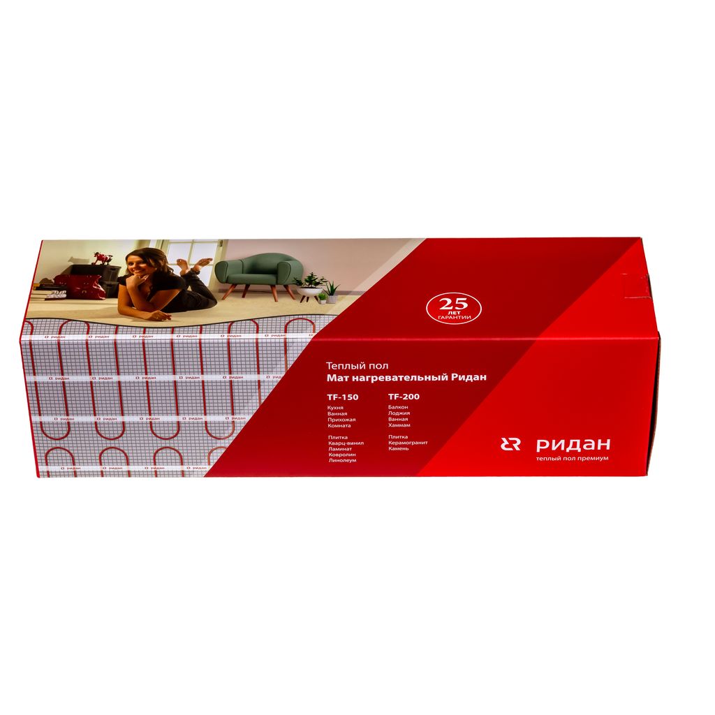 21RT0417R Ридан Ridan TF-150 нагревательный мат 225 Вт 230 В 1,5 м2, 21RT0417R